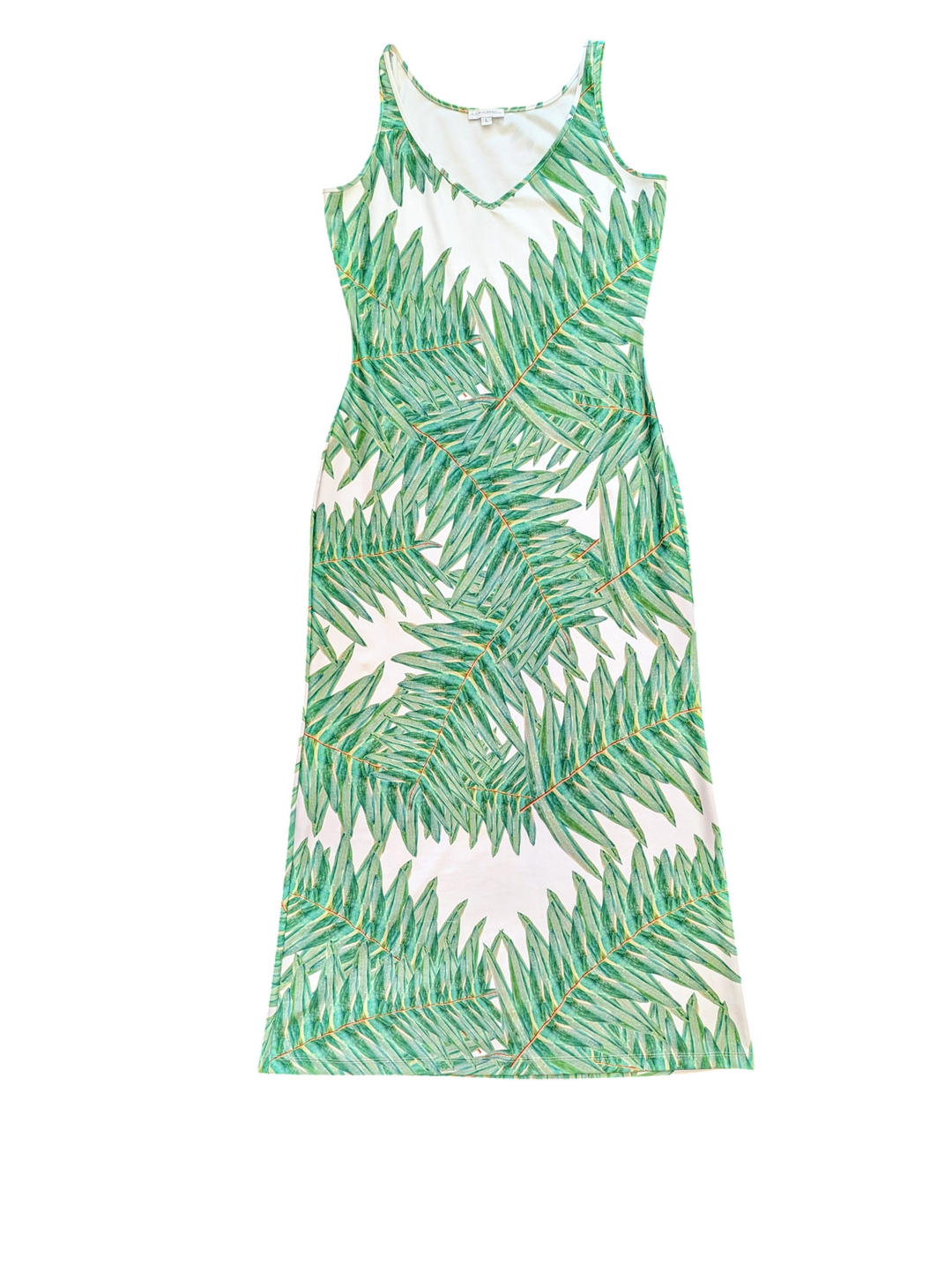 Women's ALA von Auersperg Green Palm Print Sleeveless Resort Maxi Dres Dragonfly Thrift Boutique Women's ALA von Auersperg Green Palm Print Sleeveless Resort Maxi Dres Dragonfly Thrift Boutique